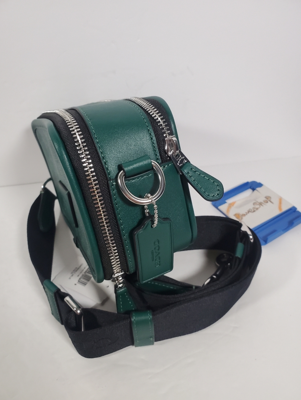 NWT Coach Men’s Wyatt Crossbody Bag In Signature Canvas CW365 Silver/Sea Green - Picture 2 of 6